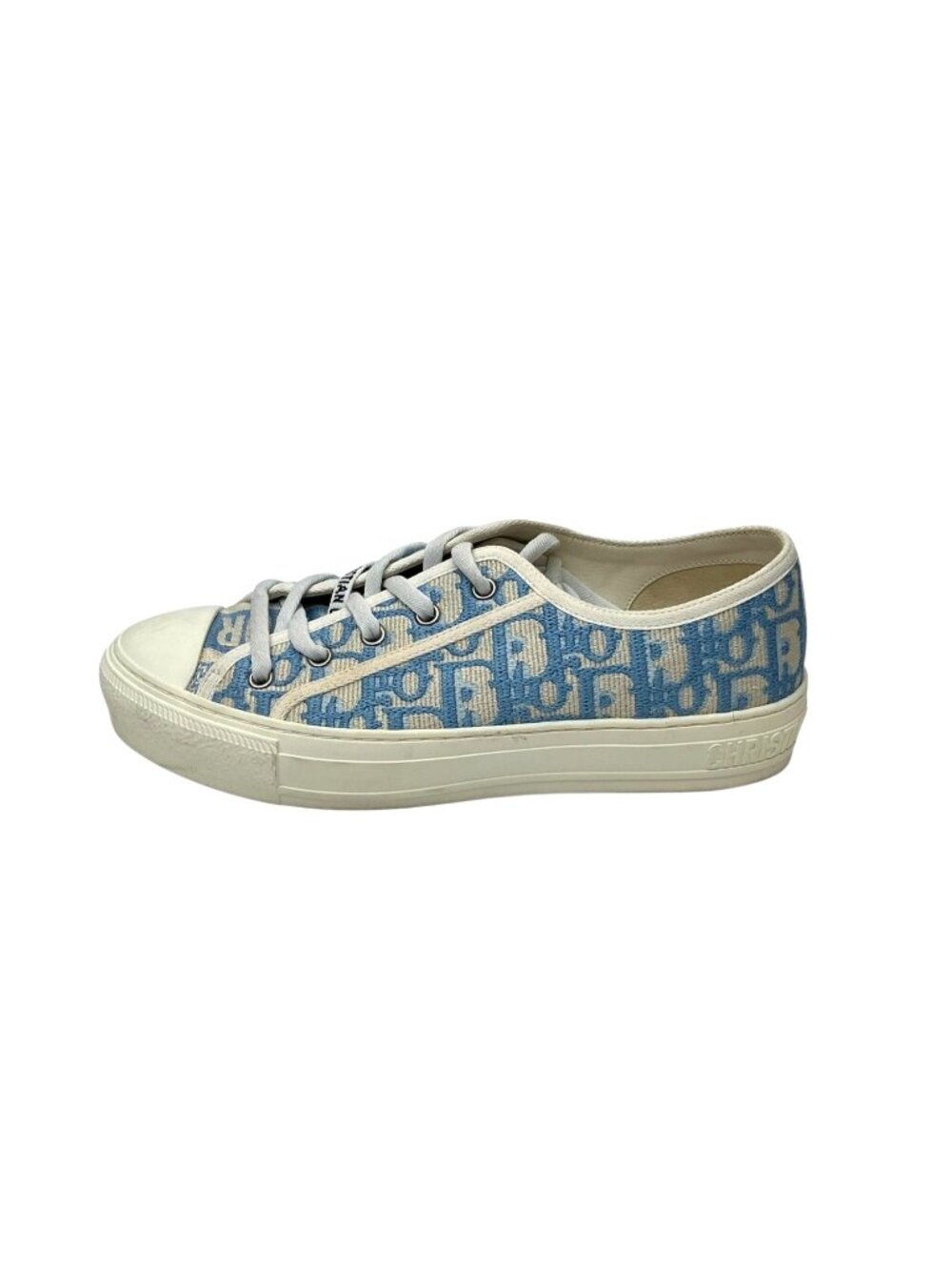 CHRISTIAN DIOR Blue Embroidered Walk'N'Dior Sneakers sz 8.5